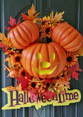 Main Street USA Fall Pumpkin Wreath