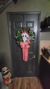 Santa Skull Deluxe Wreath