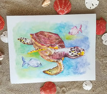 Limited Run Hawksbill Turtle Watercolor Print