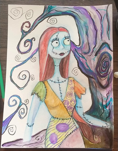 Nightmare Before Christmas Sally Watercolor Print