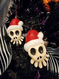 Santa Mini Skull Ornament