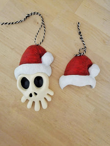 Santa Mini Skull Ornament