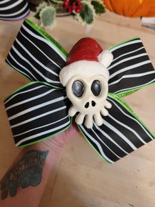 Mini Santa Bow and Skull Set