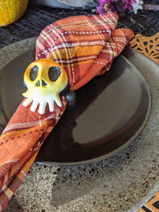 Haunted Mansion Holiday Tiny Skull Napkin Ring Set