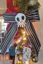 Jack Skellington Haunted Mansion Holiday Tiny Skull and bow ornament