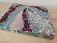 3D resin painting Purple and Gold