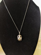 Hand sculpted Solid Silver Skull Necklace