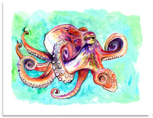 Super Color Octopus Print