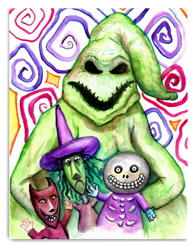 Oogie Boogie Watercolor Print